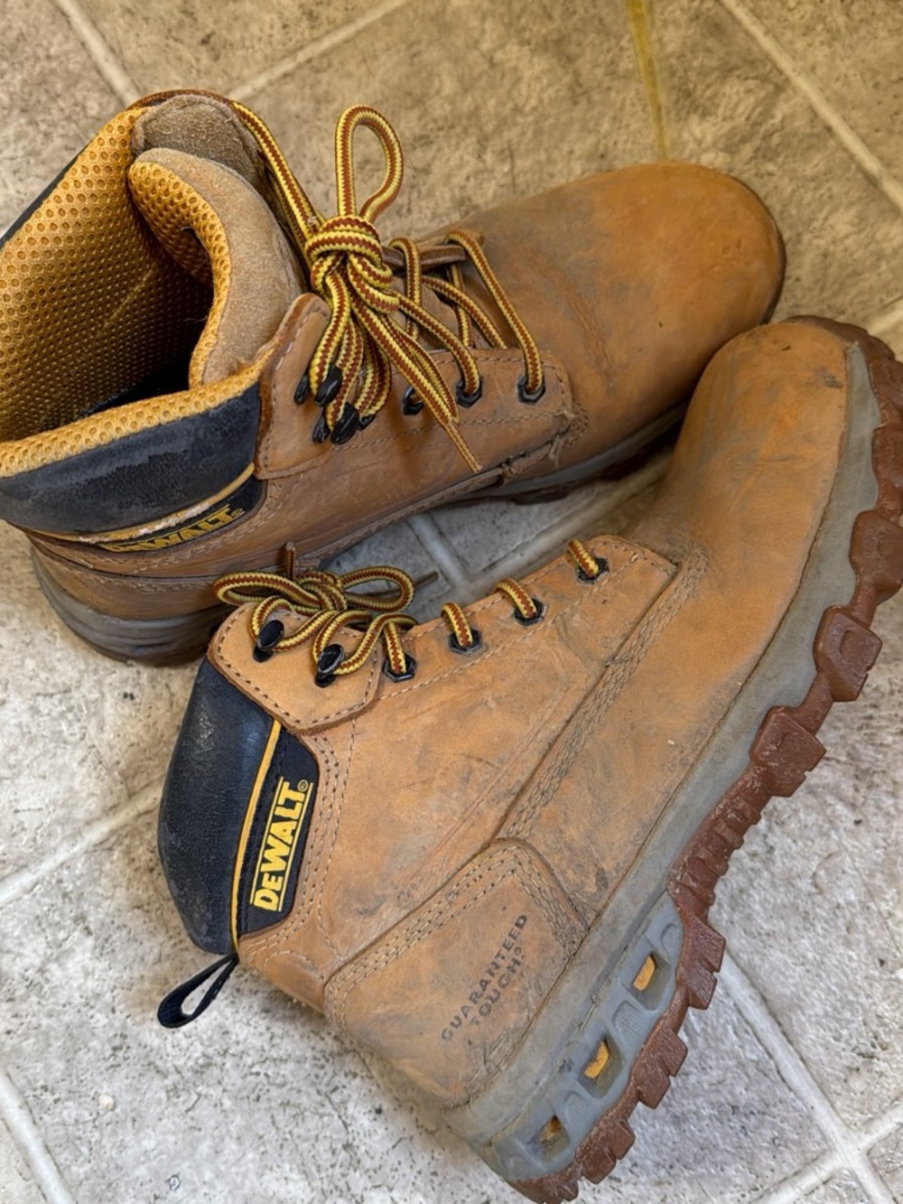 DEWALT Women's Tan Lace-Up Work Boots - Durable Leather